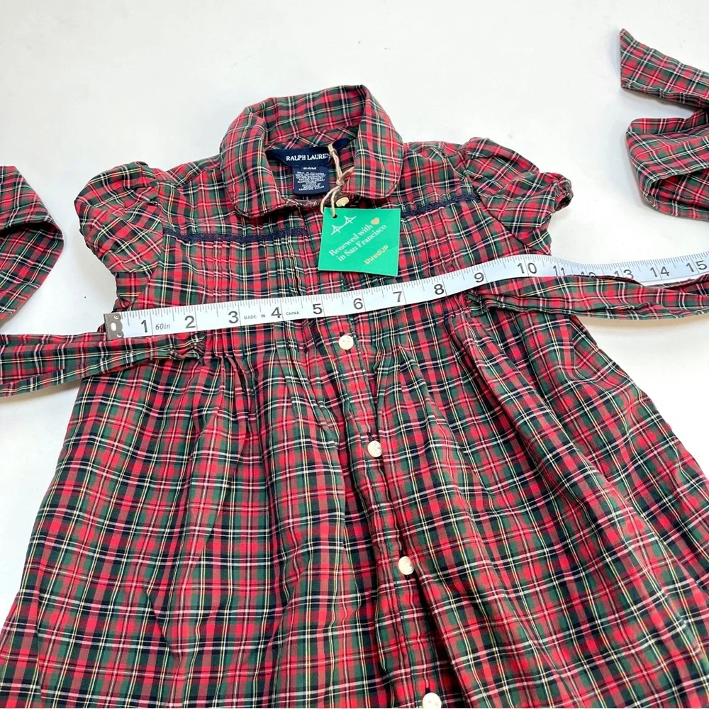 RALPH LAUREN plaid holiday dress 24mo